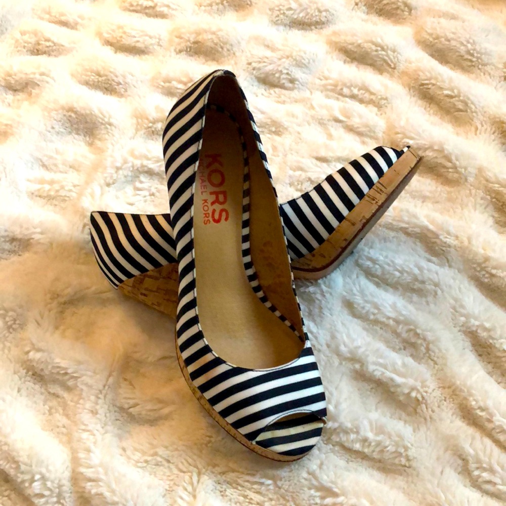 Kors Michael Kors Striped Cork Heels